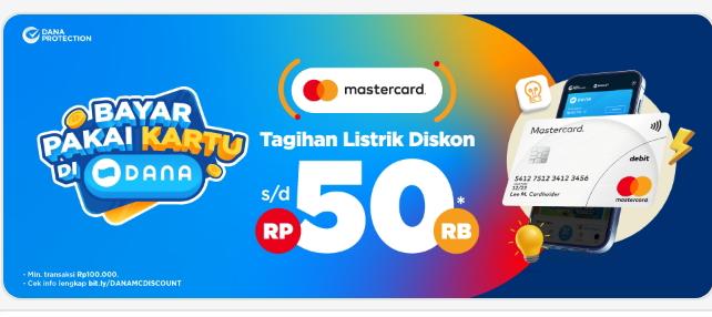 Bayar Tagihan Listrik Pakai Kartu di Aplikasi Dana Diskon Sampai 50 Persen Promo Hingga 31 Desember 2022