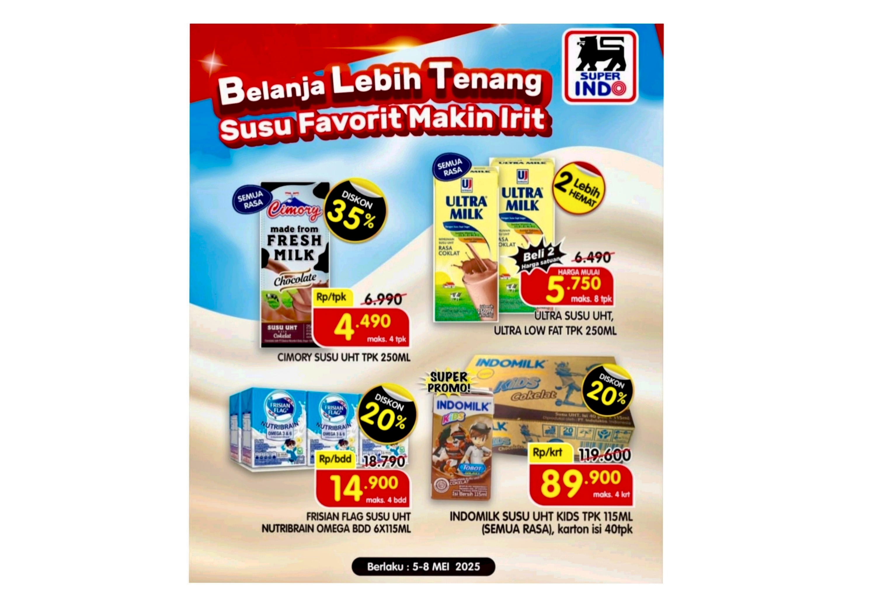 Promo Susu Hemat Superindo 5 - 8 Mei 2025, Belanja Lebih Tenang Anak Tetap Sehat