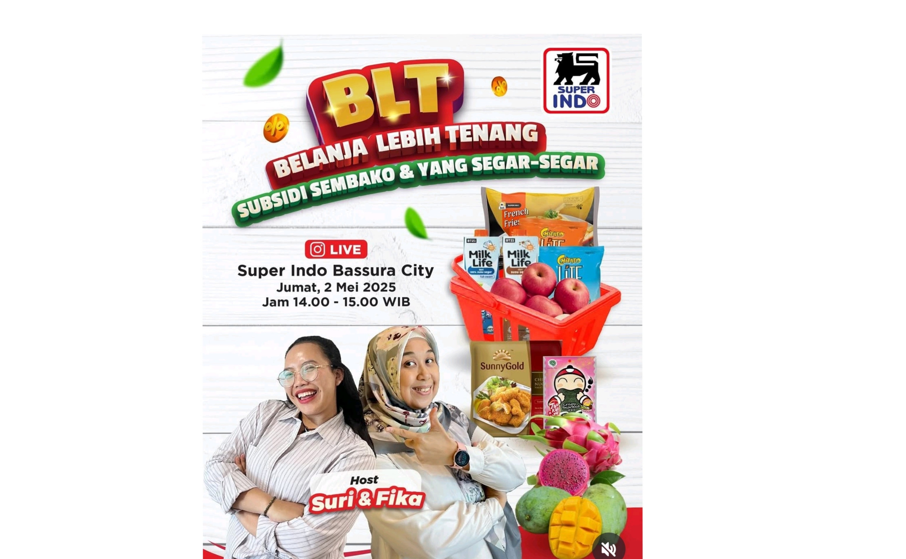 BLT Subsidi Sembako Superindo, Ada 5 Voucher Belanja Bassura City