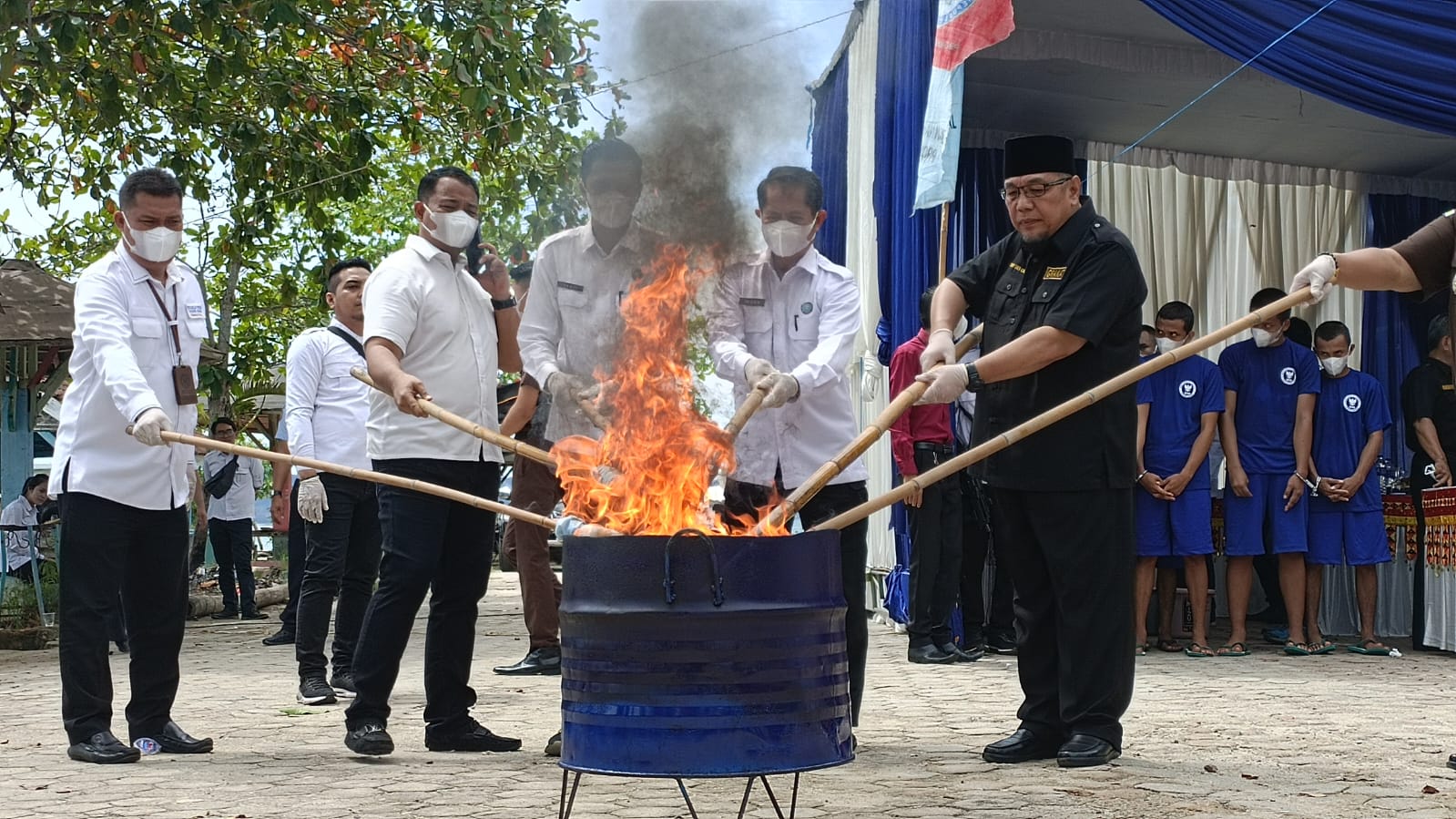 Barang Bukti Sabu Periode Maret Sebanyak 8,5 Kg dan Ganja 5 Kg Dimusnahkan BNNP Lampung