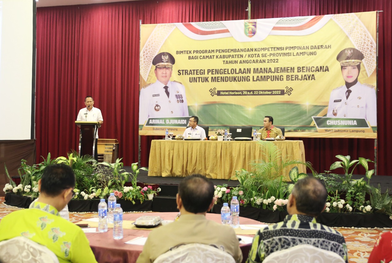 Bimtek Pemprov Lampung Soal Pengembangan Kompetensi Pimpinan Daerah Diikuti 60 Camat se-Provinsi Lampung