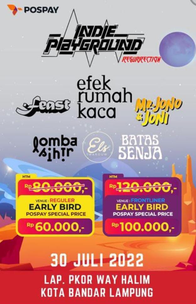 Dapatkan Harga Tiket Istimewa Indie Playground Resurrection Hanya di Pospay