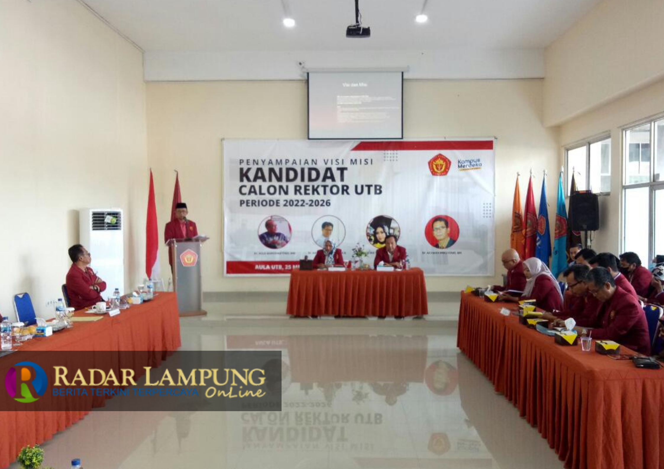 4 Kandidat Calon Rektor UTB Masa Bakti 2022-2026 Sampaikan Visi Misi