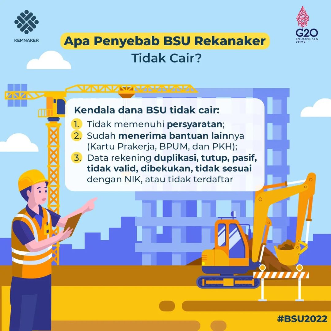 BSU Kemnaker 2022 Tidak Cair, Begini Penjelasan Kemenaker RI