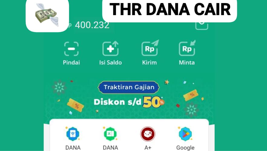 THR DANA Kaget Cair! Klaim Saldo Gratis Rp 100.000 Langsung Ke Rekening Hari Ini