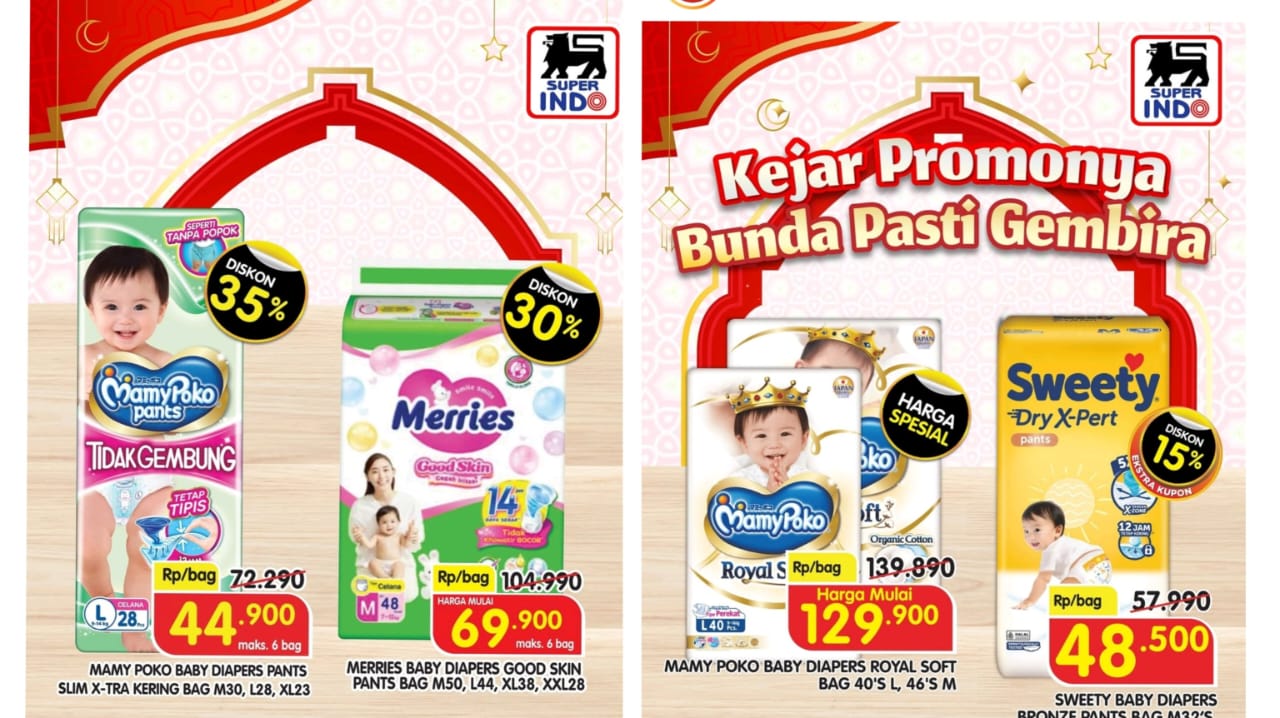 Kejar Promo Superindo Sampai Besok, Ada Popok Bayi Hingga Diskon 35 Persen