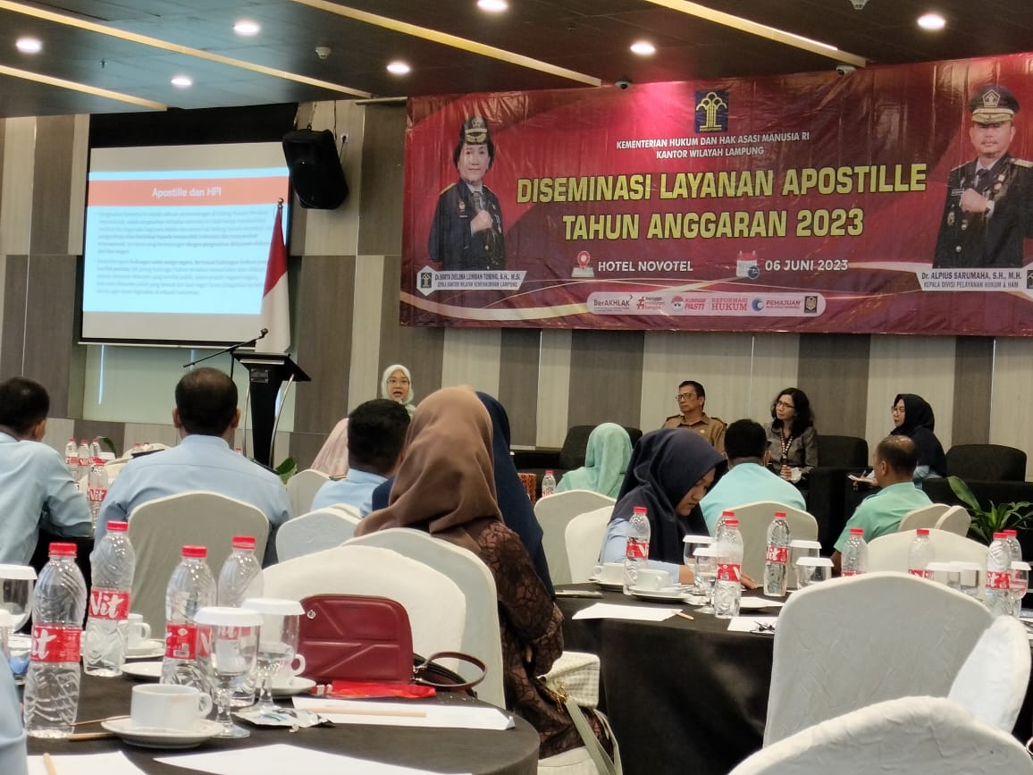 Kemenkumham Gelar Diseminasi Layanan Apostille Tahun Anggaran Tahun 2023