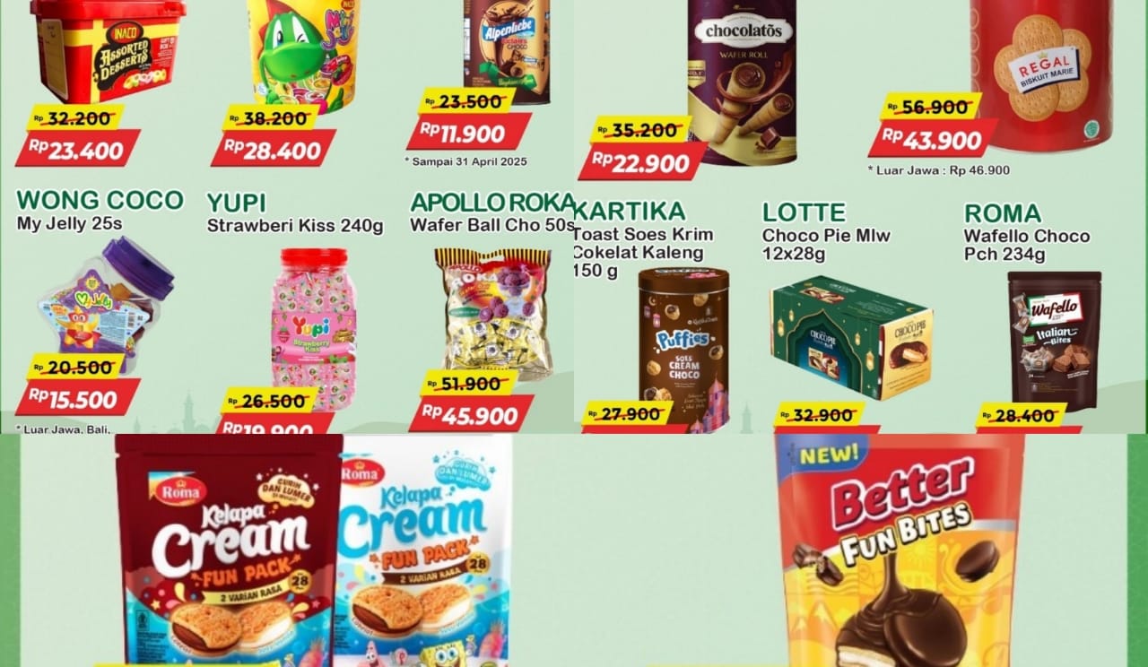 Promo Camilan dan Kue Lebaran Spesial Idul Fitri 2025 di Alfamart, Cek Katalognya