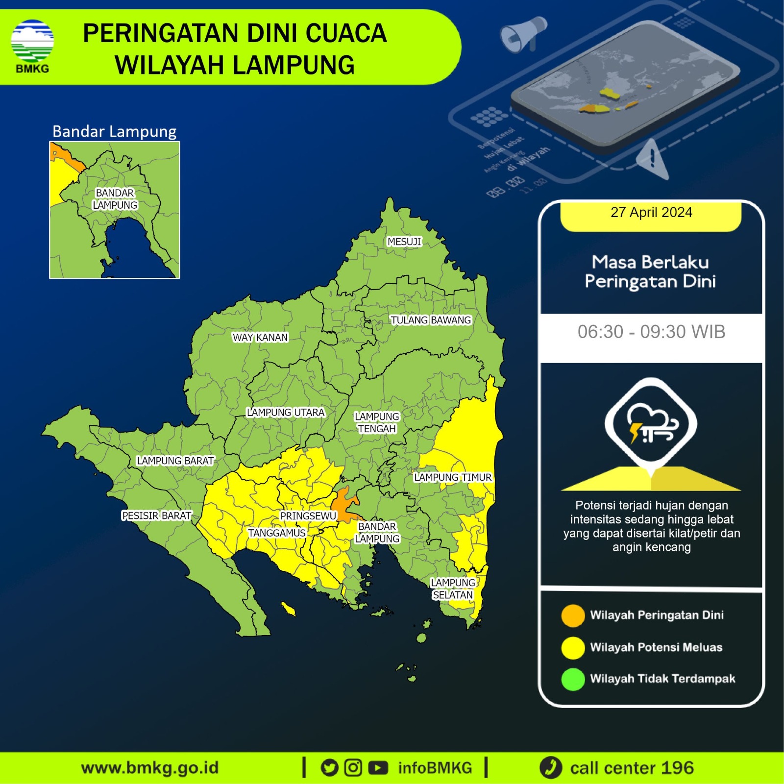 BMKG Prediksi Hujan Datang Sepanjang Hari Ini