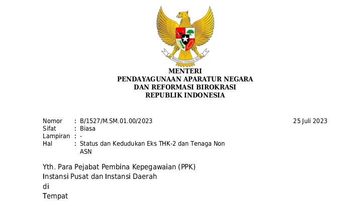 Menpan RB Akhirnya Keluarkan SE Terbaru Terkait Kejelasan Status Honorer, Begini Isinya