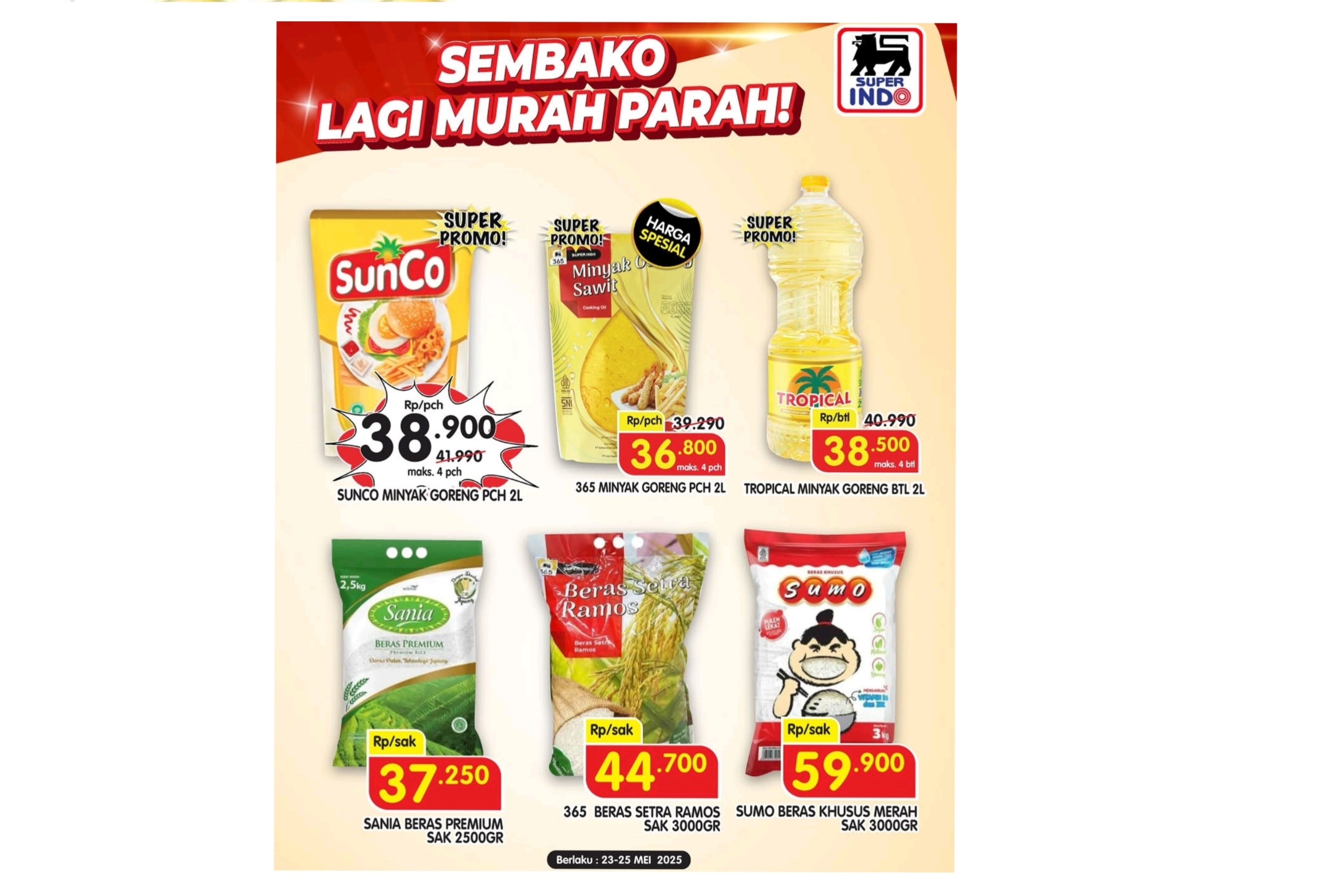 Hari Terakhir Sembako Murah Parah di Superindo, Belanja Hemat Bunda Happy