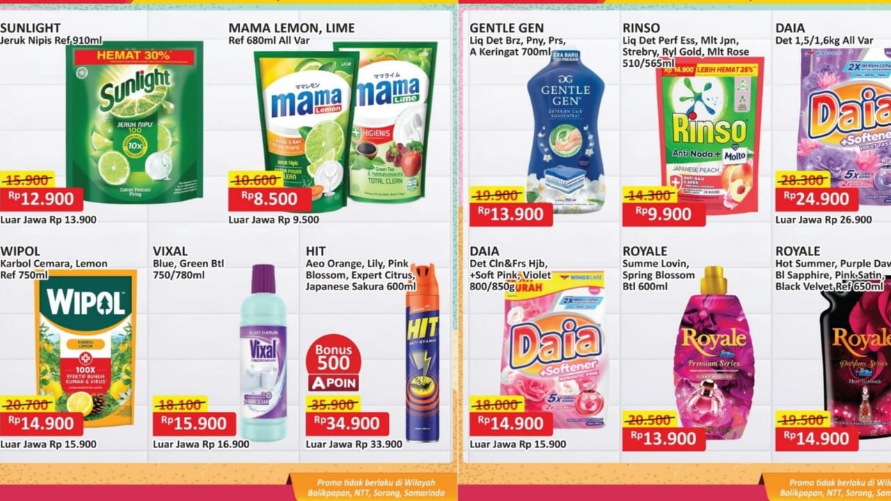 Hari Terakhir Penawaran Promo Home Care di Alfamart, Borong dan Dapatkan Produk Termurah!