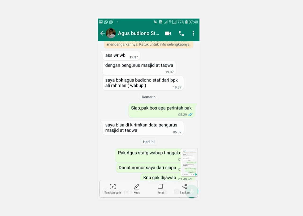 Waspada! Penipu Catut Nama Wabup Way Kanan
