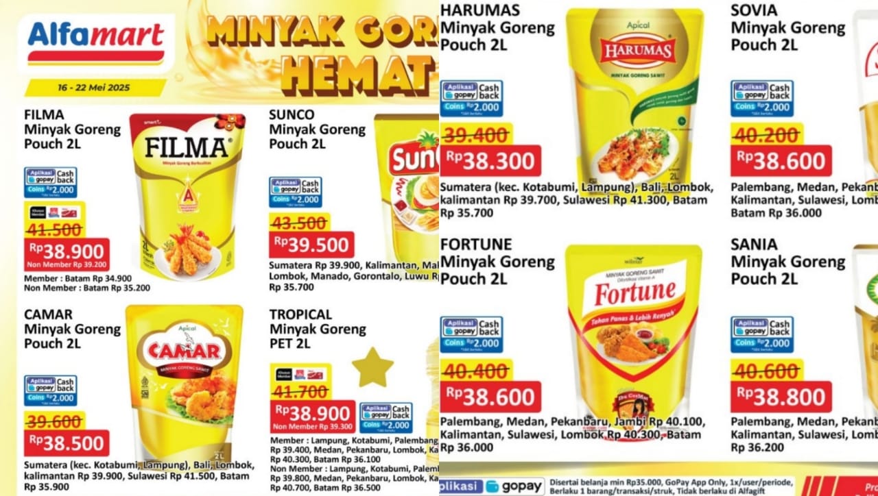 Promo Minyak Goreng Hemat Spesial 7 Hari di Alfamart, Dapatkan Harga Termurah Dijamin Anti Boncos! Cek Katalog