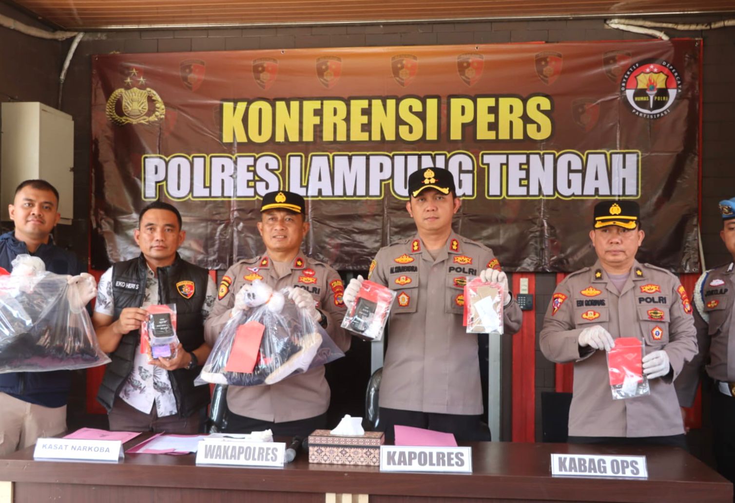 Satu Bulan Gerilya, Polres Lampung Tengah Amankan 17 Tersangka Kasus Narkoba