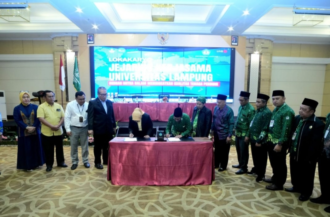 Jejaring Kerja Sama Dengan Mitra, Unila Mou Dengan PerguNU Provinsi Lampung