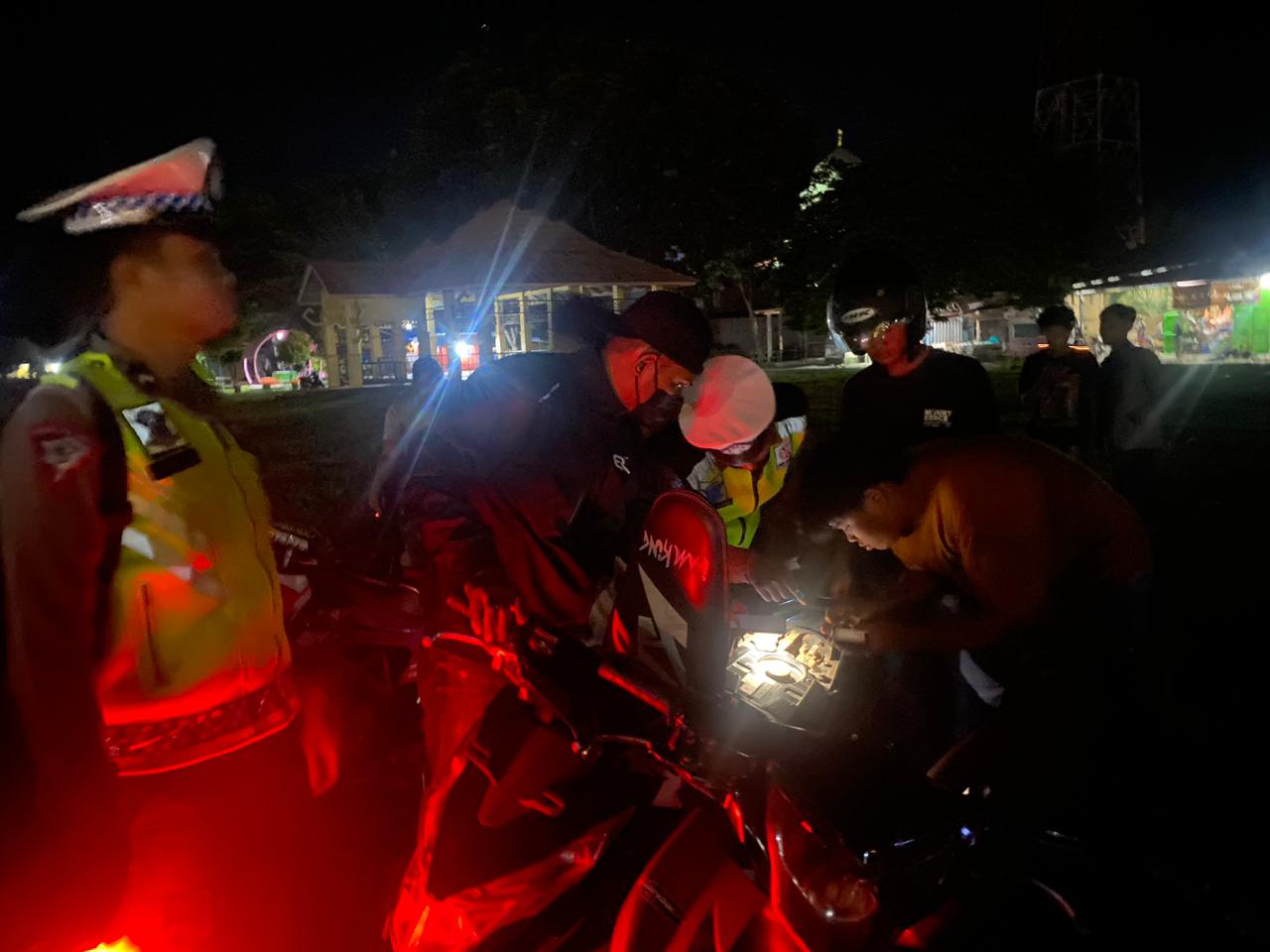 Diduga Akan Balap Liar, Polres Tubaba Amankan 7 Unit Motor