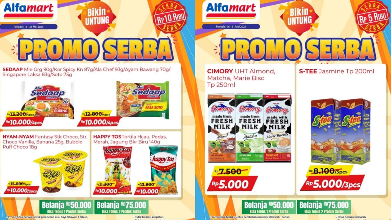 Promo Serba Bikin Untung dari Alfamart, Belanja Murah Mulai Rp5 Ribuan, Cek Produknya