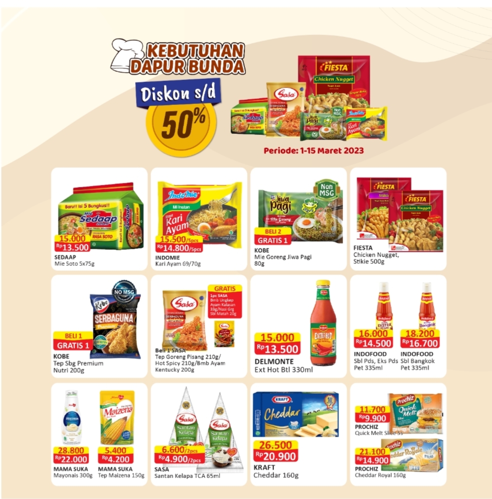Serbu, Pomo Alfamart Sampai 15 Maret Mndatang Ada Diskon Sampai 50 Persen Loh