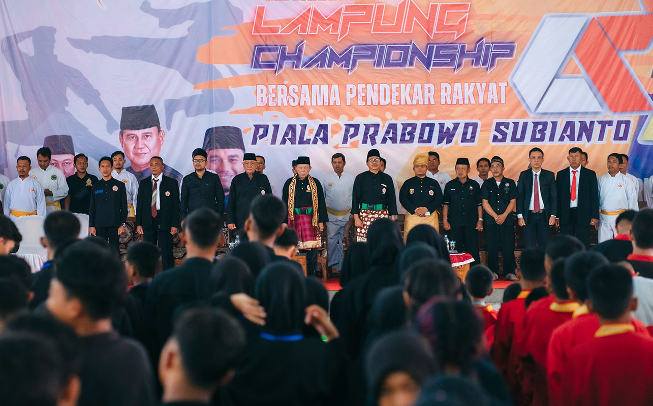 Ratusan Peserta Ikut Kejuaraan Pencak Silat Lampung Championship 7 Memperebutkan Piala Prabowo Subianto