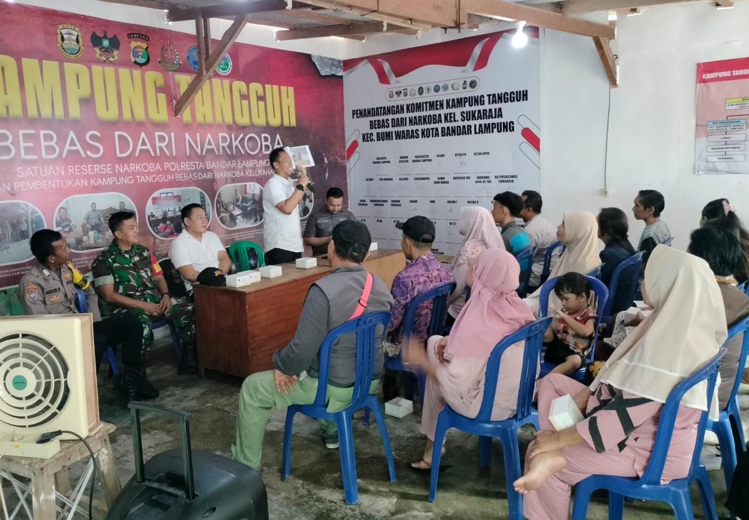 Darurat Narkoba, Polresta Bandar Lampung Beri Penyuluhan di Kampung Tangguh