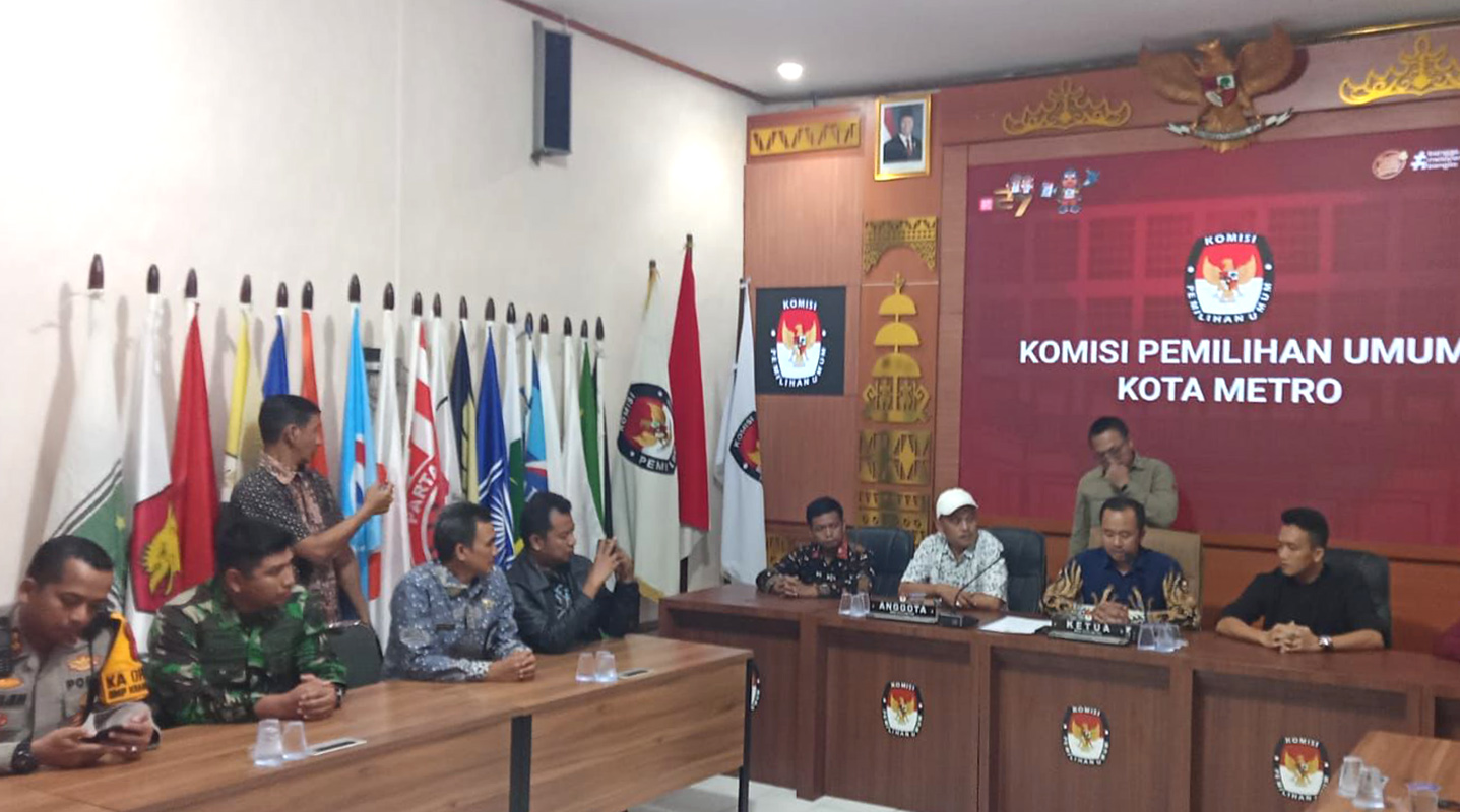 KPU Metro Nyatakan Surat Suara Calon Wali Kota Wahdi Tetap Sah