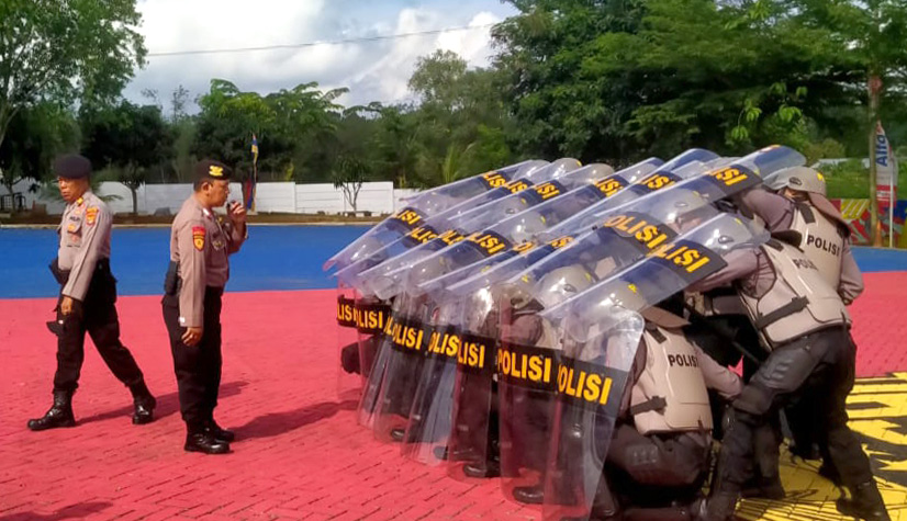 Puluhan Bintara Remaja Polres Pesawaran Dapat Pelatihan Dalmas