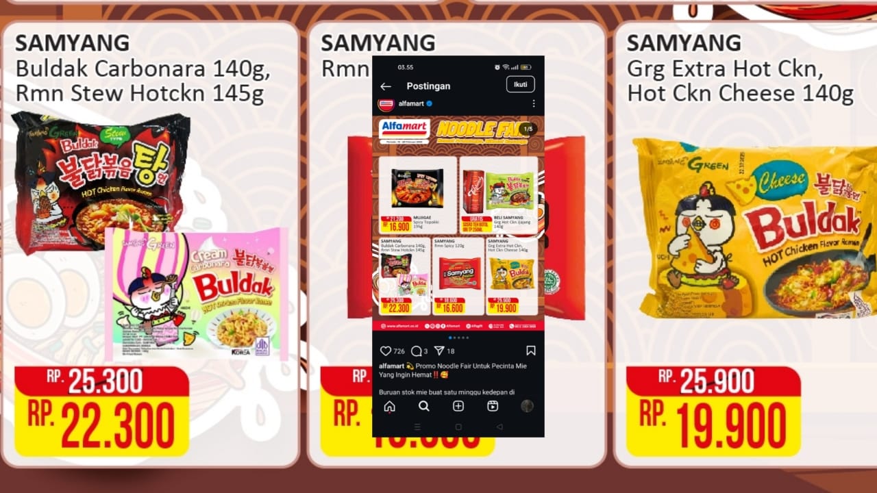 Promo Mie Instant di Alfamart, Dapatkan Produk Samyang Hanya Rp16.600, Cek Katalognya