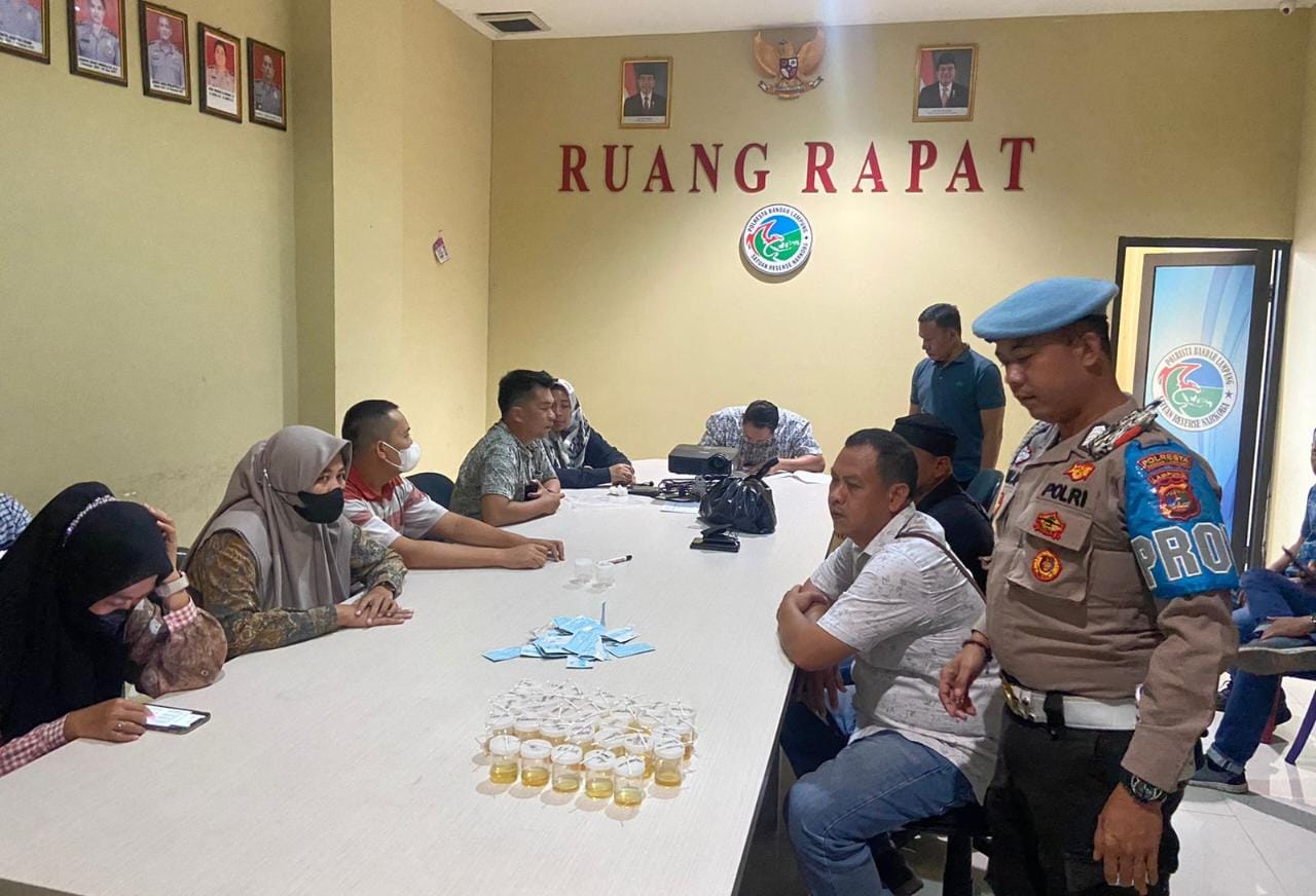 Dadakan, 34 Polisi di Polresta Bandar Lampung Jalani Tes Urine, Kasat Narkoba Langsung Beberkan Sanksi Tegas