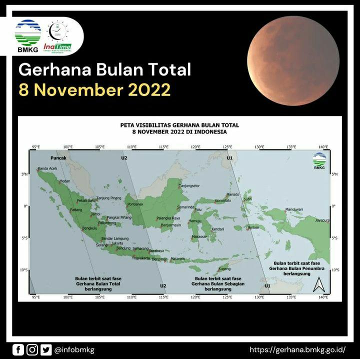 Ini Daftar Wilayah yang Terdampak Fenomena Gerhana Bulan Total yang Dapat Dilihat secara Langsung