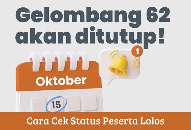 Kartu Prakerja Gelombang 62 Ditutup, Perhatikan Tahapan Selanjutnya