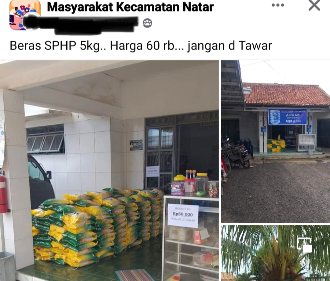 Beras SPHP Dijual Sangat Tinggi di Tubaba, Masyarakat Minta Bulog Buat Pengumuman Sebelum Operasi Pasar