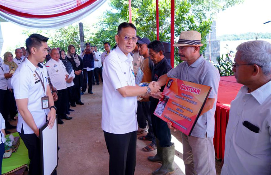 Pj. Bupati Pringsewu Hadiri Panen Raya Varietas Unggul Baru Inpari 32
