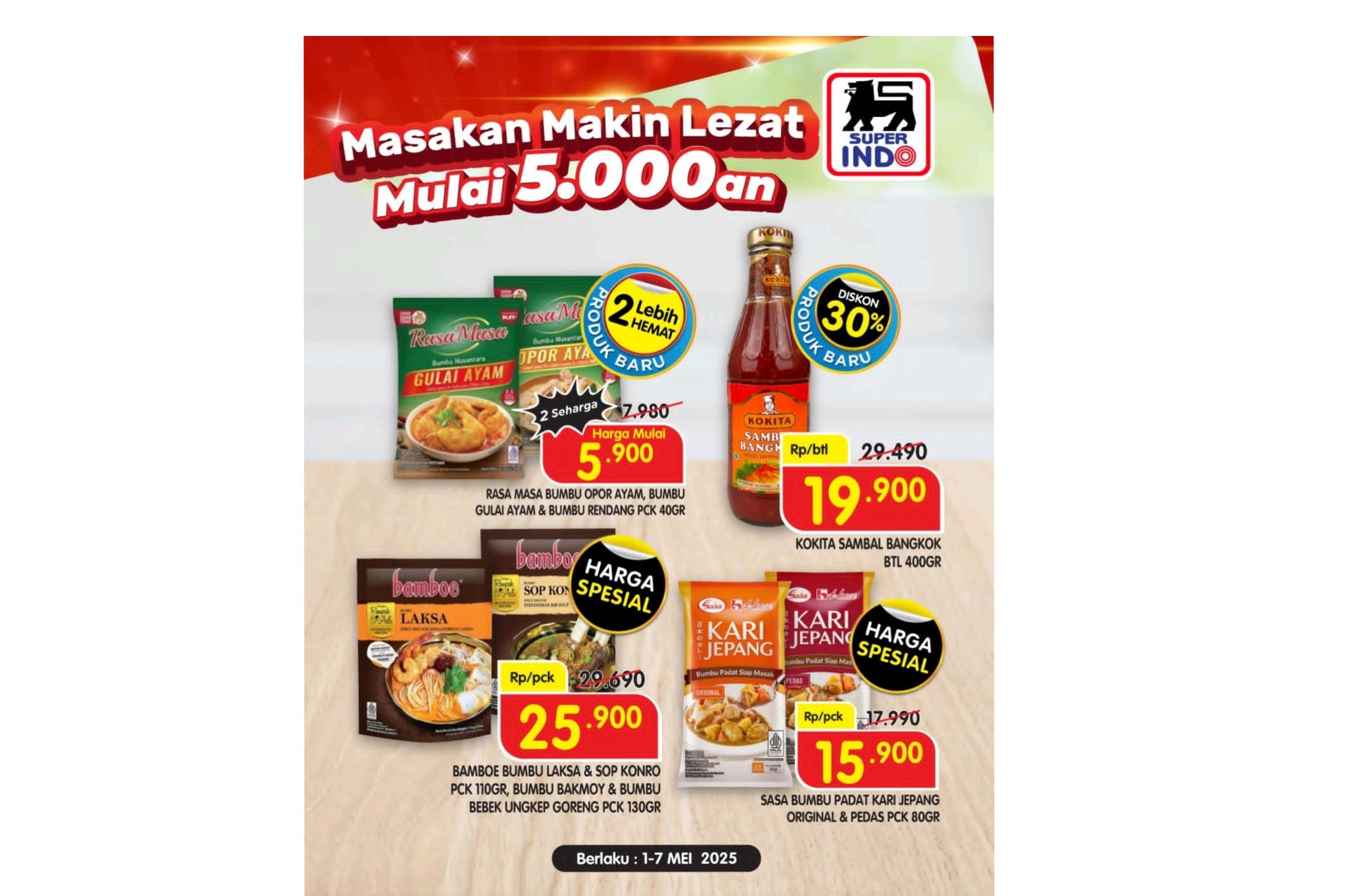 Promo Superindo untuk Bumbu Sat Set Masakan, Berlaku 1 - 7 Mei 2025