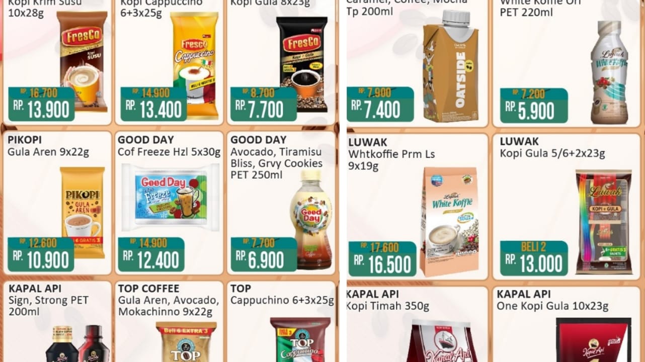 Promo Coffee Fair Alfamart Spesial Senin 14 April 2025, Awali Aktivitas Dengan Minum Kopi Favorit