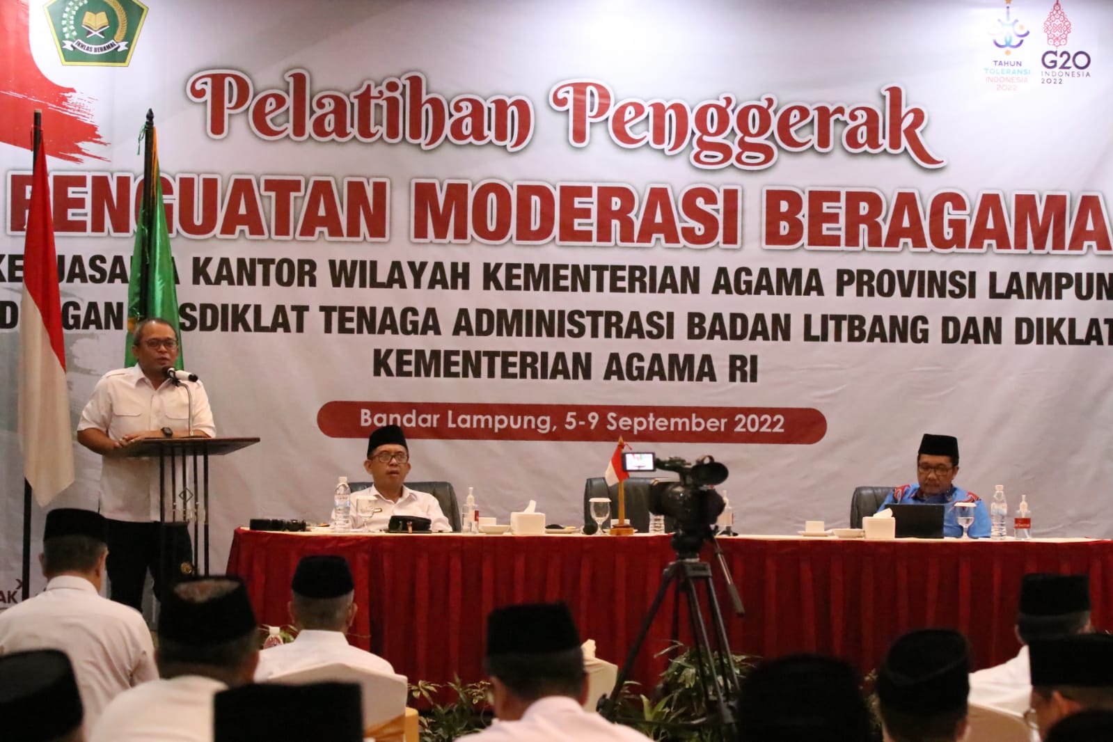 Pelatihan Penggerak Penguatan Moderasi Beragama Kanwil Kemenag Lampung Resmi Dibuka