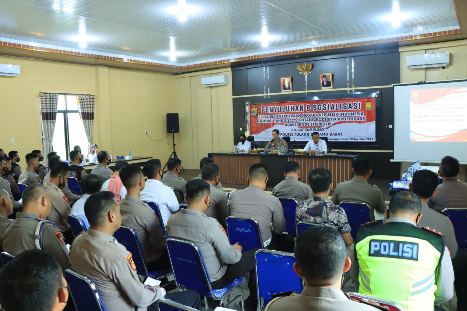Polda Lampung Sosialisasi Perpol Nomor 7 Tahun 2022 di Tubaba