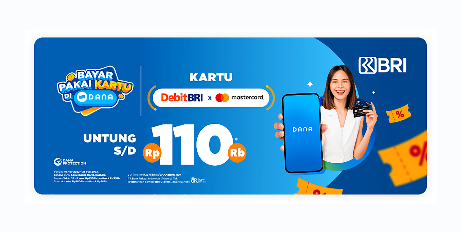 Buruan, Kuota Terbatas! Bayar Pakai BRI Mastercard di DANA Untung Hingga Rp 110.000