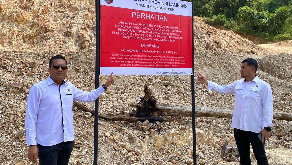 Tegas! Polda Lampung Tindak Enam Tambang Ilegal Penyebab Banjir di Bandar Lampung