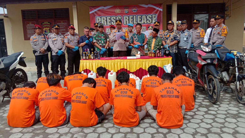 Selama 2023, Polres Pesisir Barat Lampung Tahan 206 Tersangka