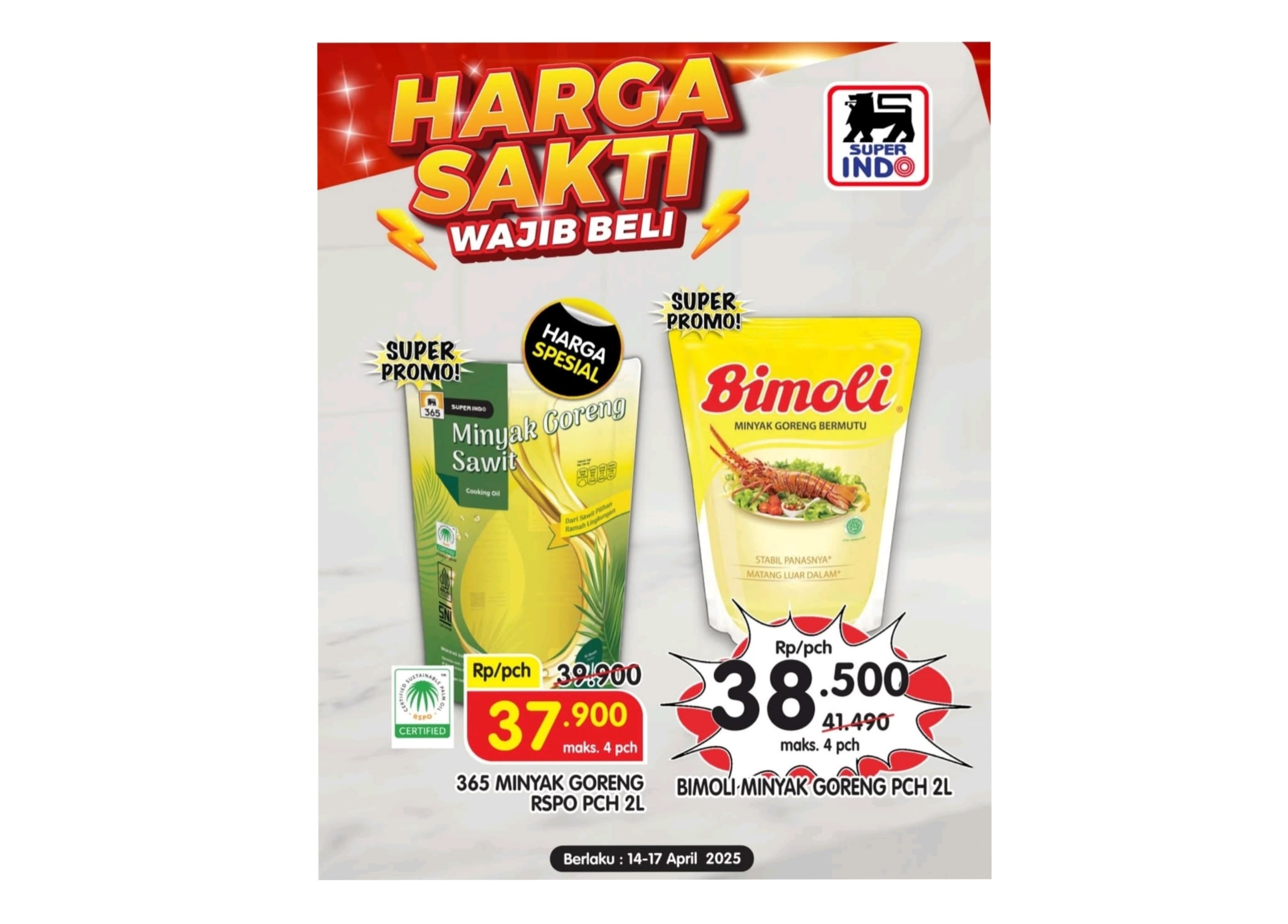 Harga Sakti Superindo 17 April 2025, Ada Super Promo Minyak Goreng