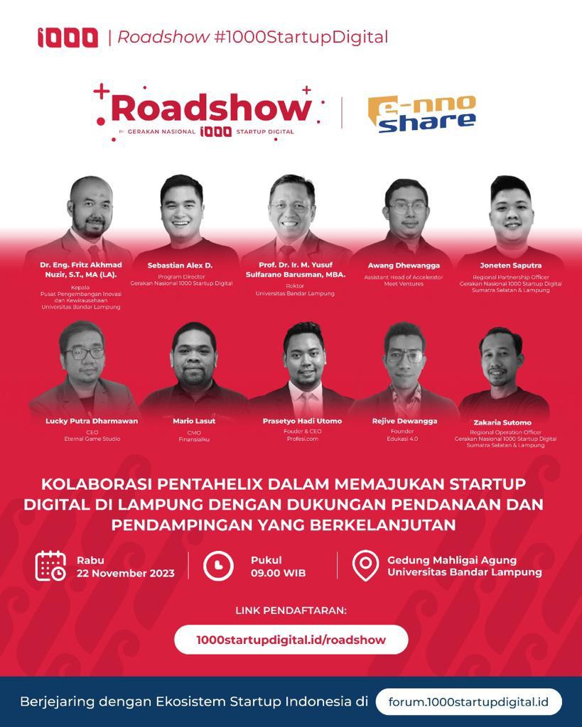 Gerakan Nasional 1.000 Startup Digital Roadshow di Lampung
