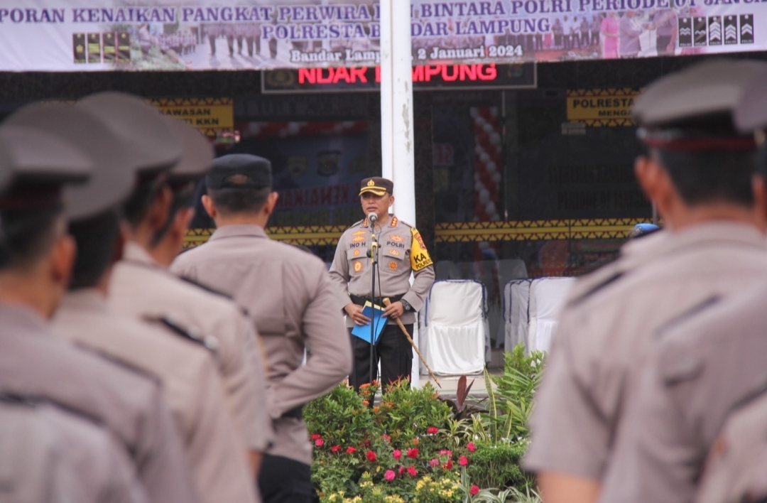 95 Personel Polresta Bandar Lampung Naik Pangkat, Mulai dari Naik Pangkat Briptu hingga Kompol