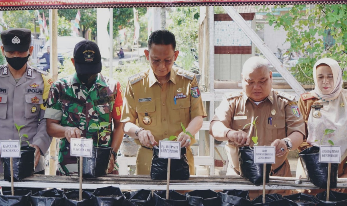 Kendalikan Inflasi di Pringsewu Dengan Gerakan Serentak Tanam Cabai dan Tabur Benih Ikan