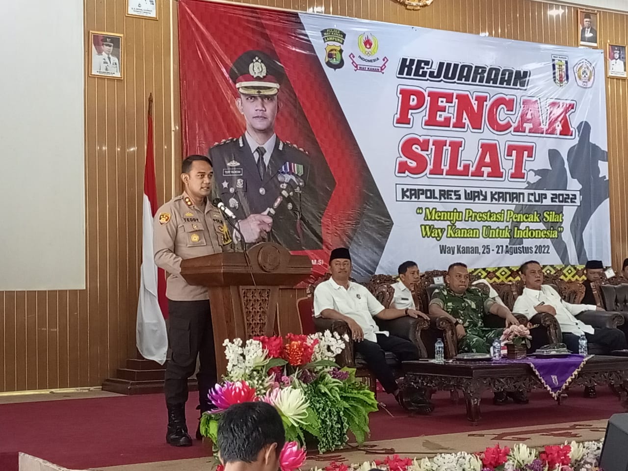 Kejuaraan Daerah Pencak Silat Kapolres Cup 2022 Polres Way Kanan Resmi Dibuka