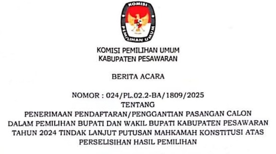 Tak Sesuai Amar Putusan MK, KPU Kembalikan Berkas Pendaftaran Elin