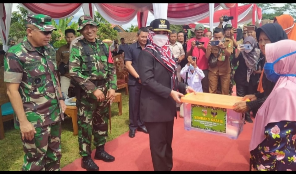 Kodim 0424 Bersama Pemkab Tanggamus Gelar Kegiatan TMMD Ke-115