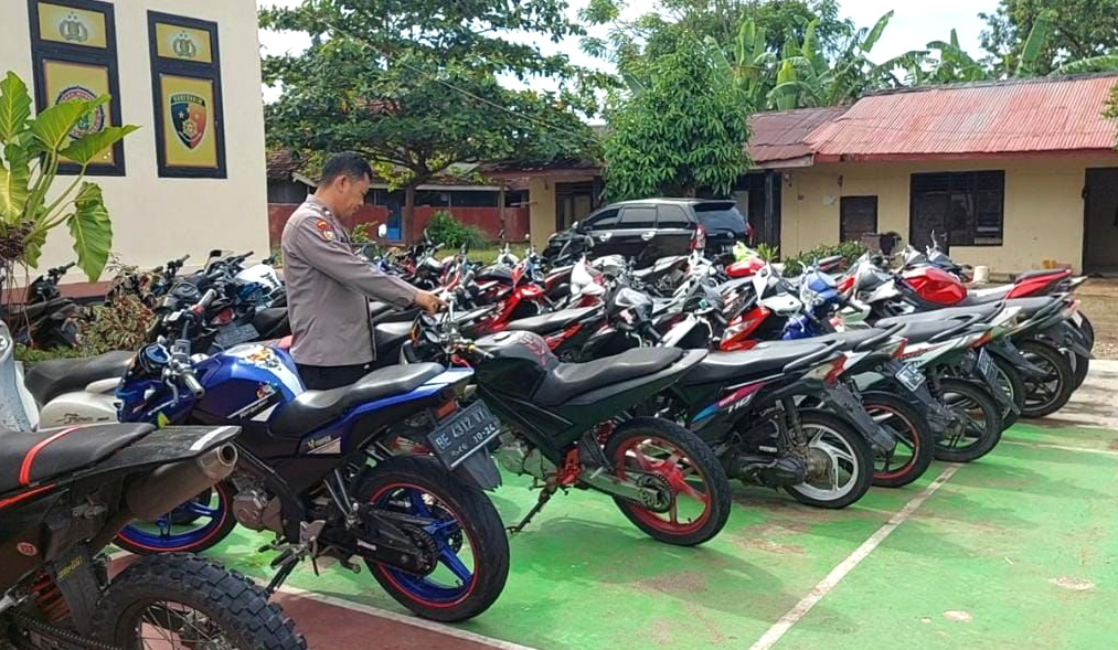 Polsek Kota Agung Amankan Puluhan Motor Dari Arena Balap Liar di Islamic Center