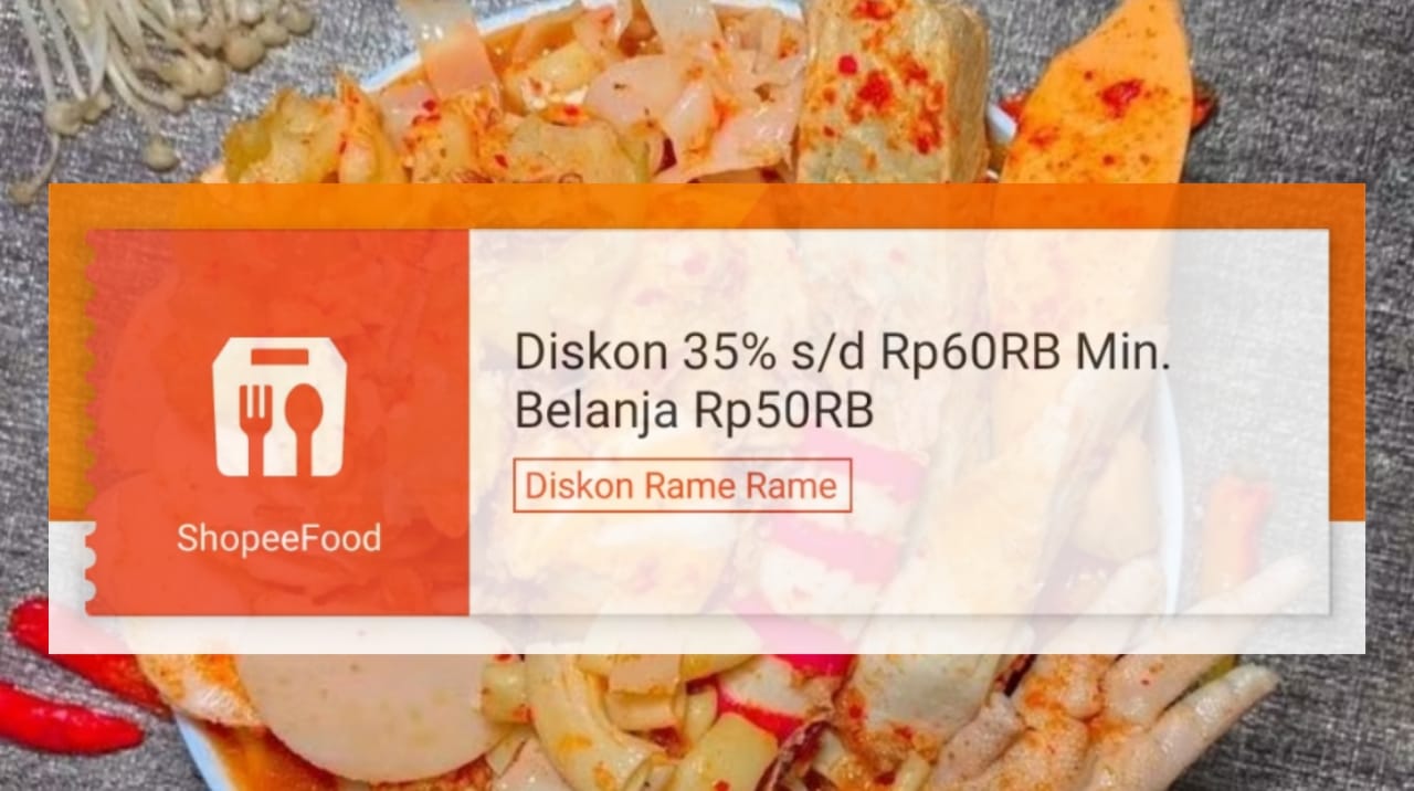 Promo ShopeeFood Hari Ini, Diskon Rame-Rame Sampai Rp60 Ribu, Klaim Vouchernya!