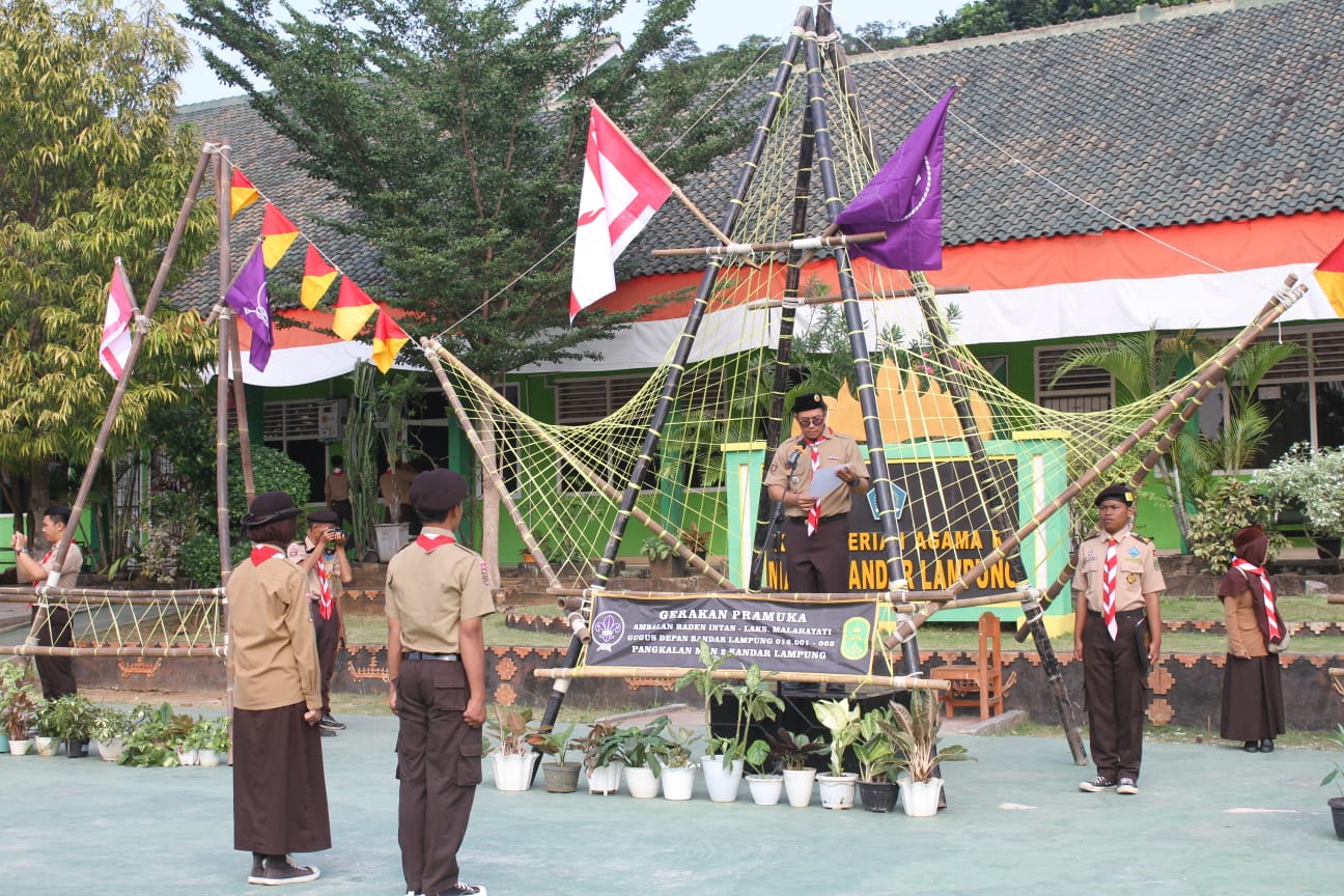 MAN 2 Bandar Lampung Peringati Hari Jadi Pramuka Ke-62